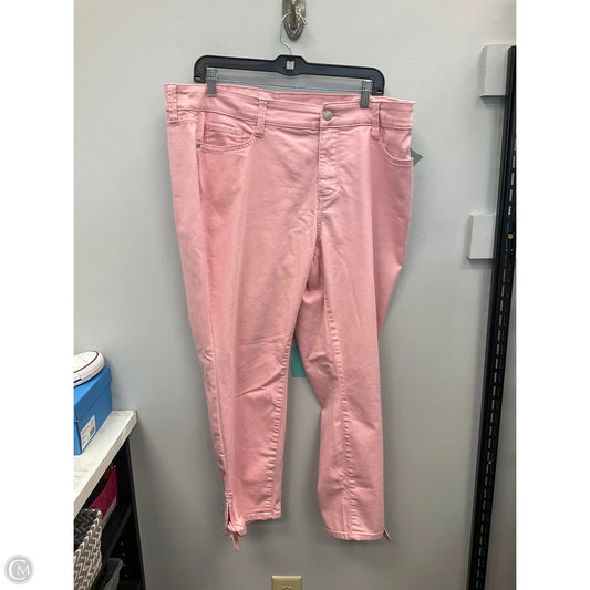 Jeans Skinny By St Johns Bay In Pink Denim, Size: 18