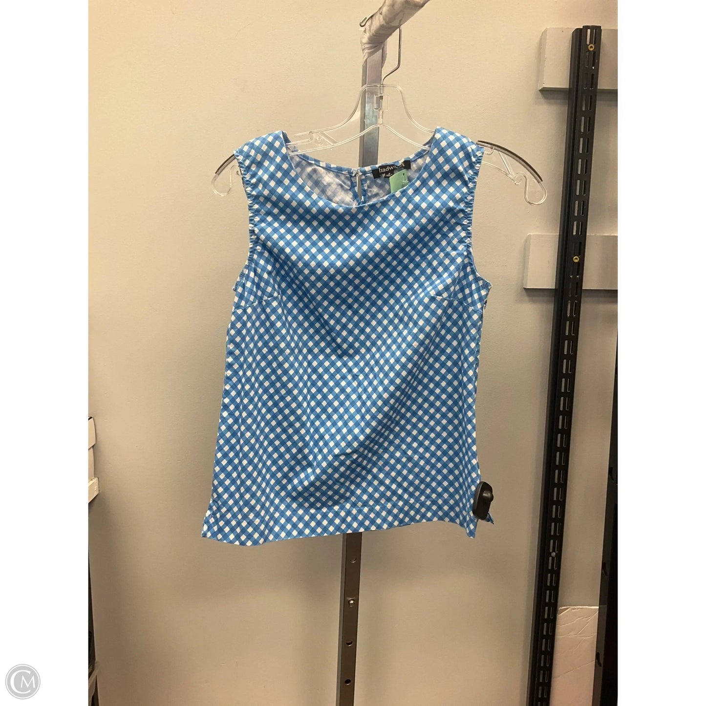 Top Sleeveless By Chadwicks In Checkered Pattern, Size: 6