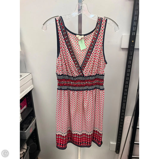 Dress Casual Short By Max Studio In Blue Red & White, Size: L
