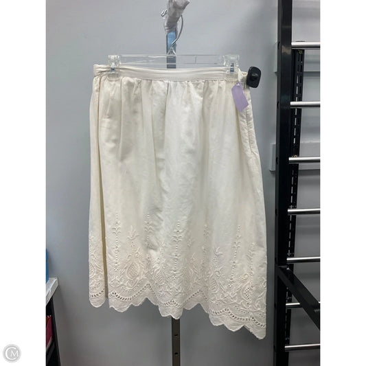Skirt Midi By Ny Collection In Cream, Size: M
