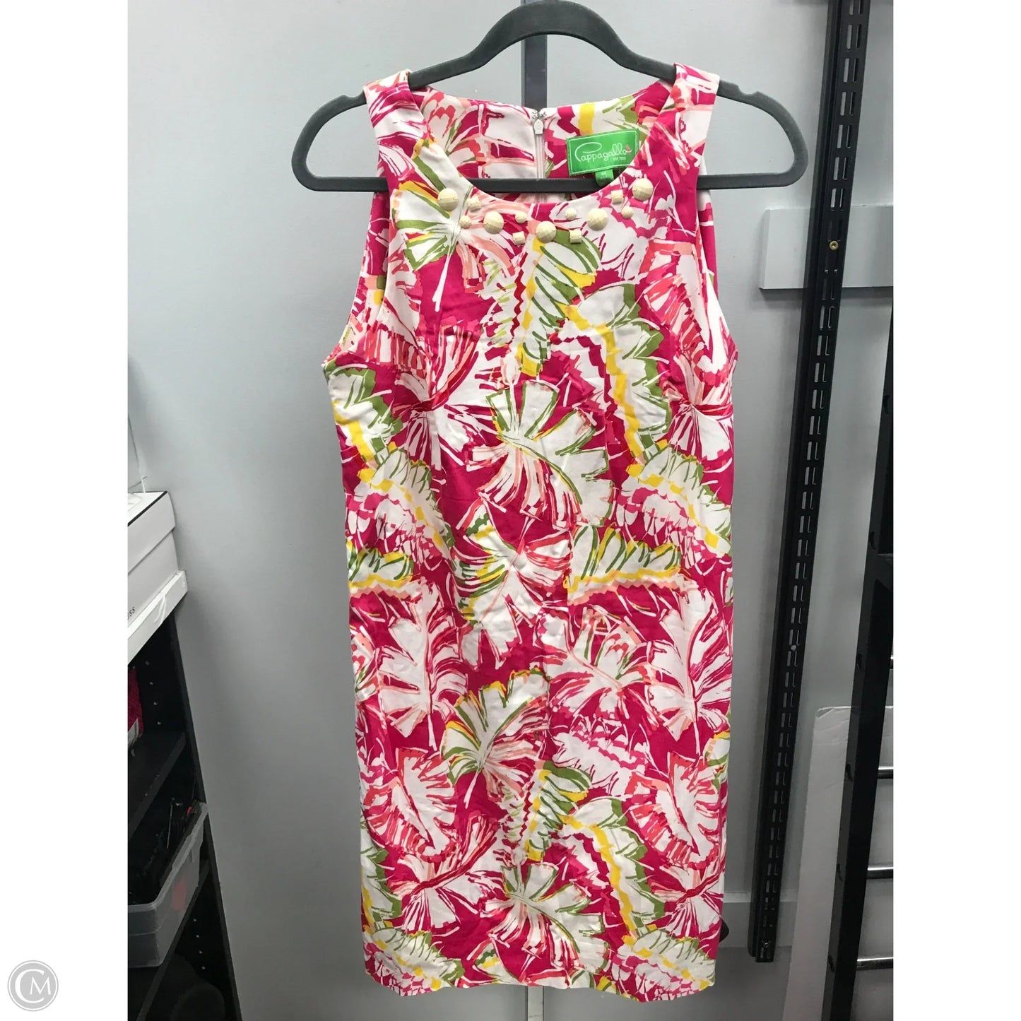 Dress Casual Short By Pappagallo In Pink & White, Size: 14