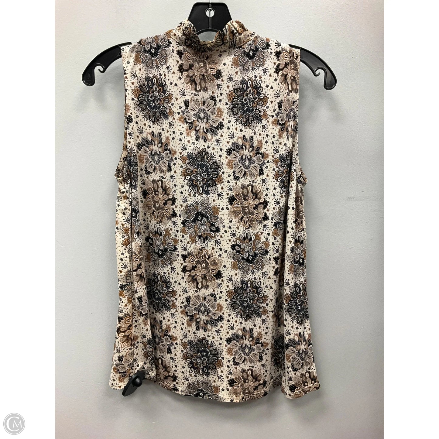 Top Sleeveless By Loft In Black & Cream, Size: Xs