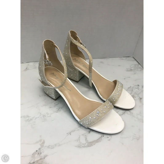 Sandals Heels Block By Betsey Johnson In Cream, Size: 8