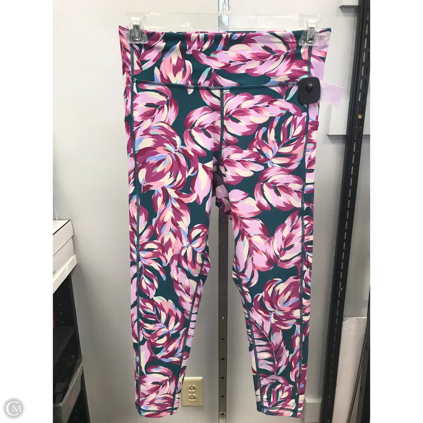 Athletic Leggings By Tek Gear In Blue & Purple, Size: L