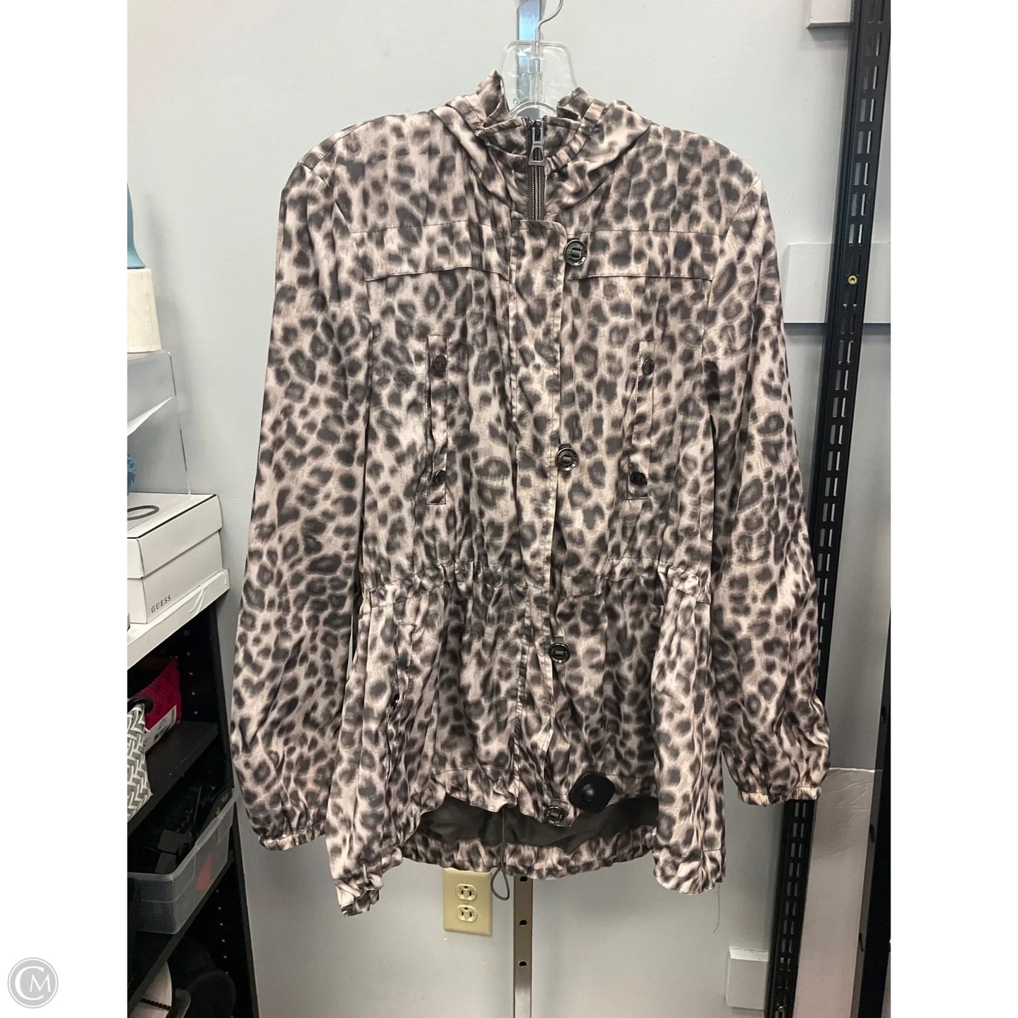 Coat Raincoat By Hawke & Co In Animal Print, Size: L