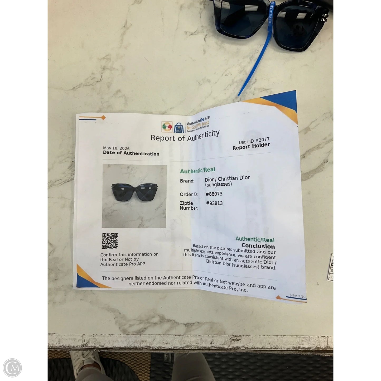 Sunglasses Luxury Designer By Dior
