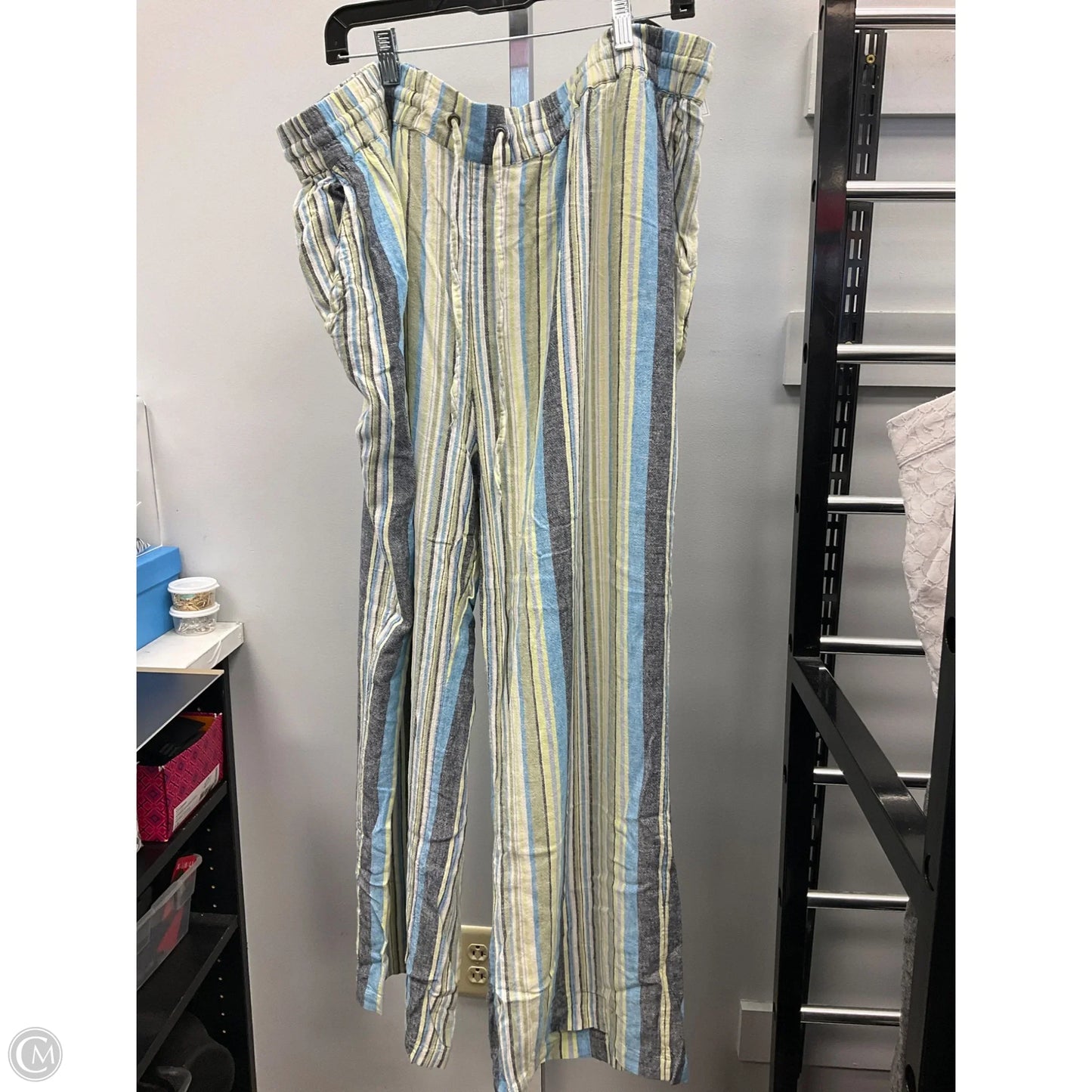 Pants Wide Leg By D&co. In Striped Pattern, Size: 2x