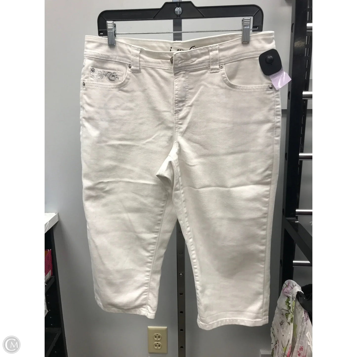 Capris By Inc In White Denim, Size: 8