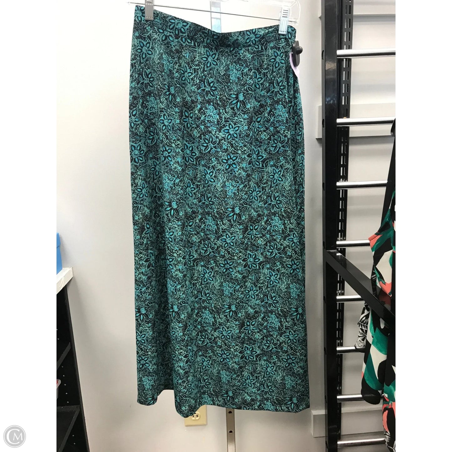 Skirt Midi By Sag Harbor In Black & Green, Size: 8