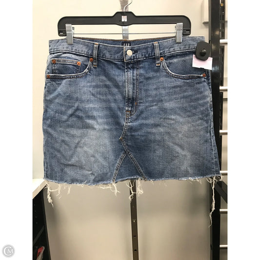 Skirt Mini & Short By Gap In Blue Denim, Size: 14