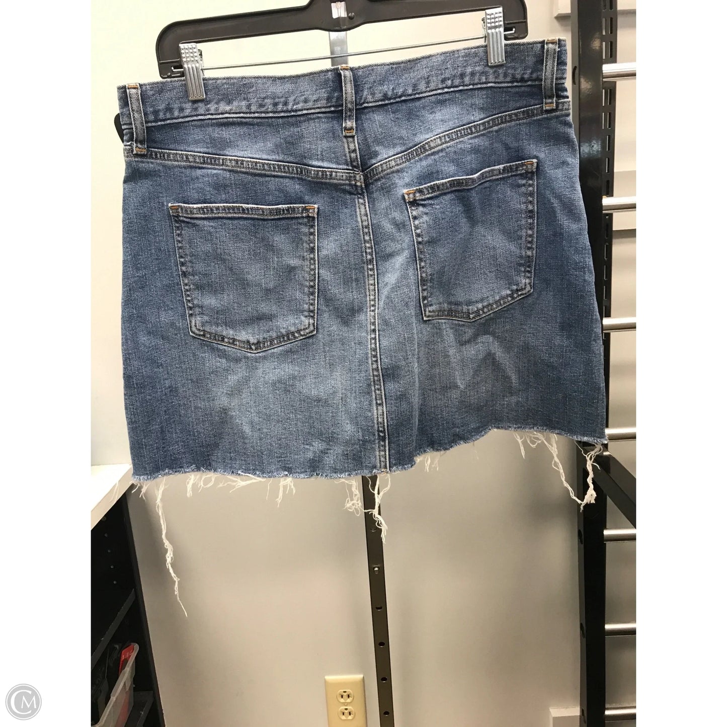Skirt Mini & Short By Gap In Blue Denim, Size: 14