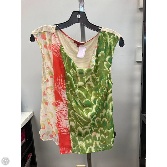 Top Sleeveless By One September In Cream & Green, Size: S