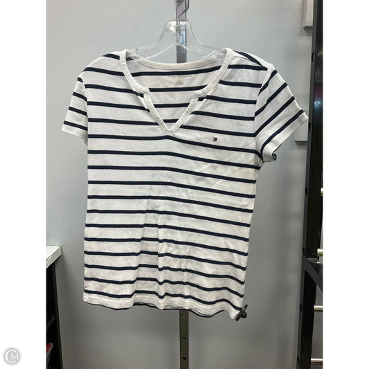 Top Short Sleeve Basic By Tommy Hilfiger In Striped Pattern, Size: M