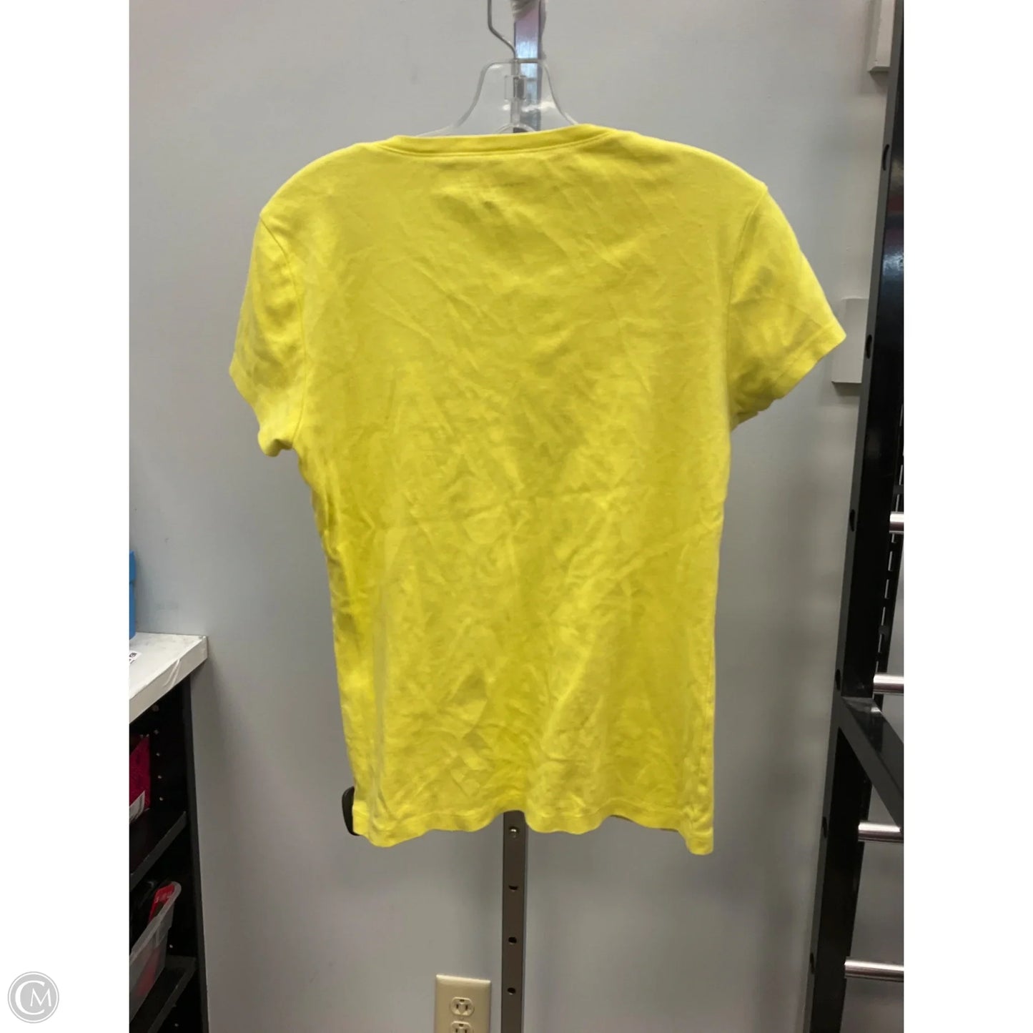 Top Short Sleeve Basic By Tommy Hilfiger In Yellow, Size: L