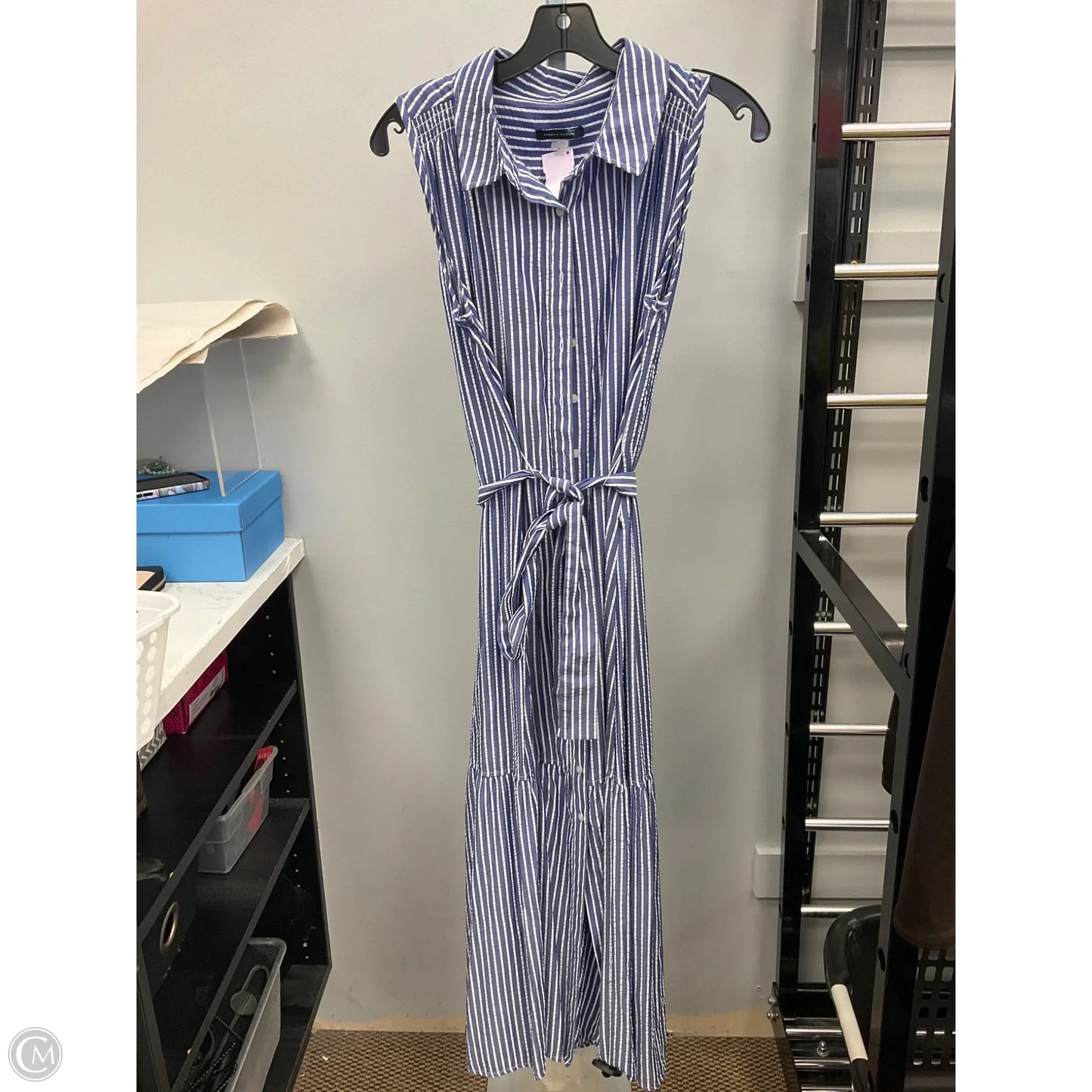 Dress Casual Maxi By Tommy Hilfiger In Striped Pattern, Size: 10