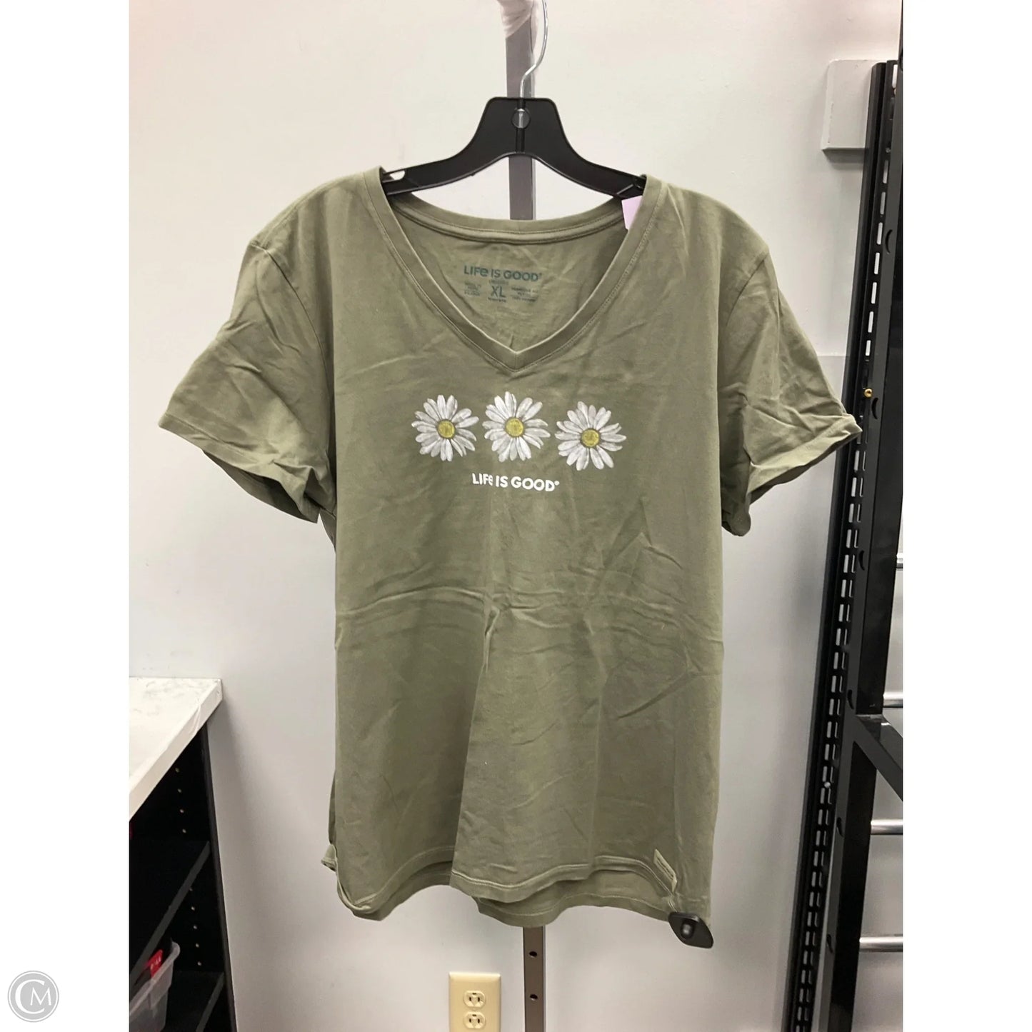 Top Short Sleeve Basic By Life Is Good In Green, Size: Xl