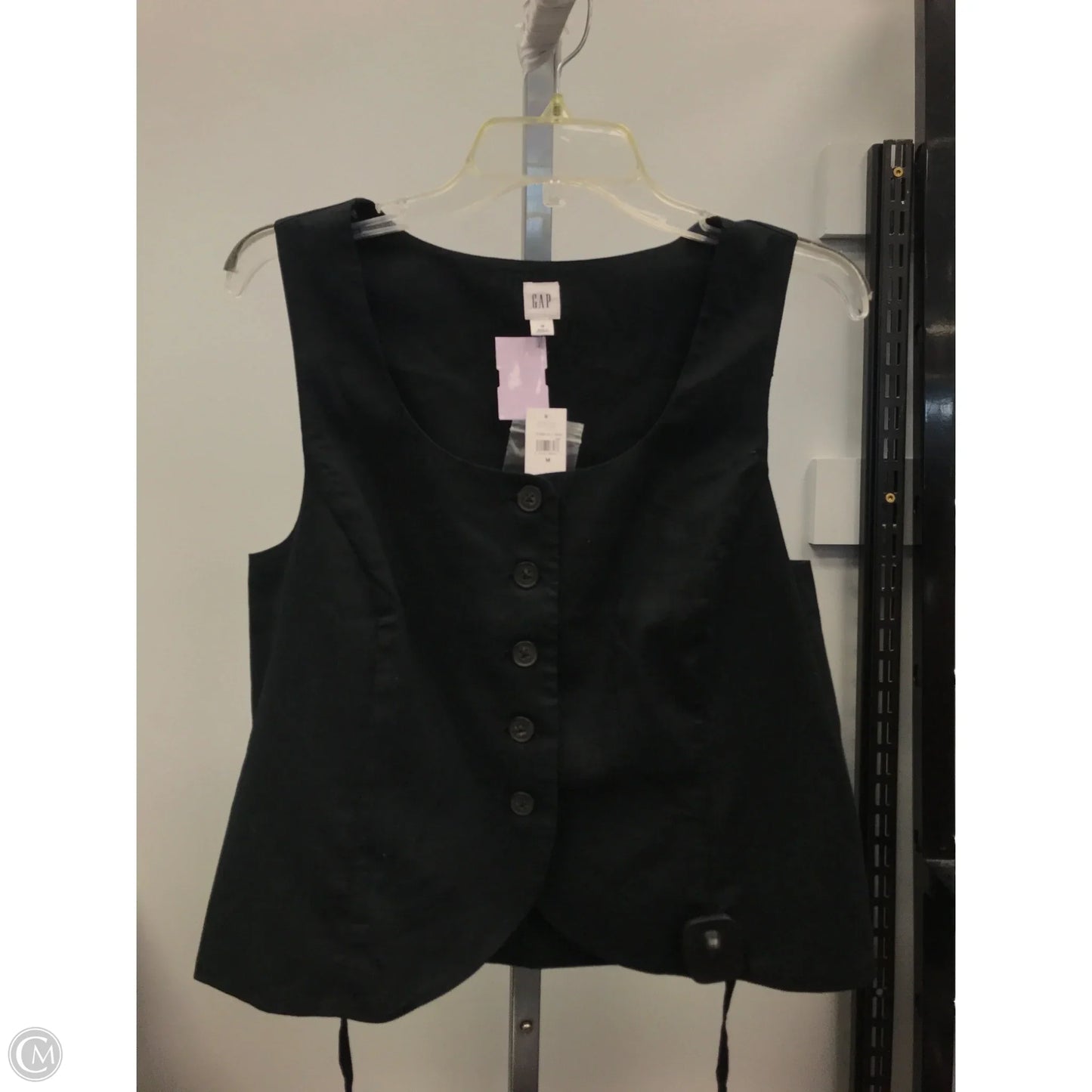 Top Sleeveless By Gap In Black, Size: M