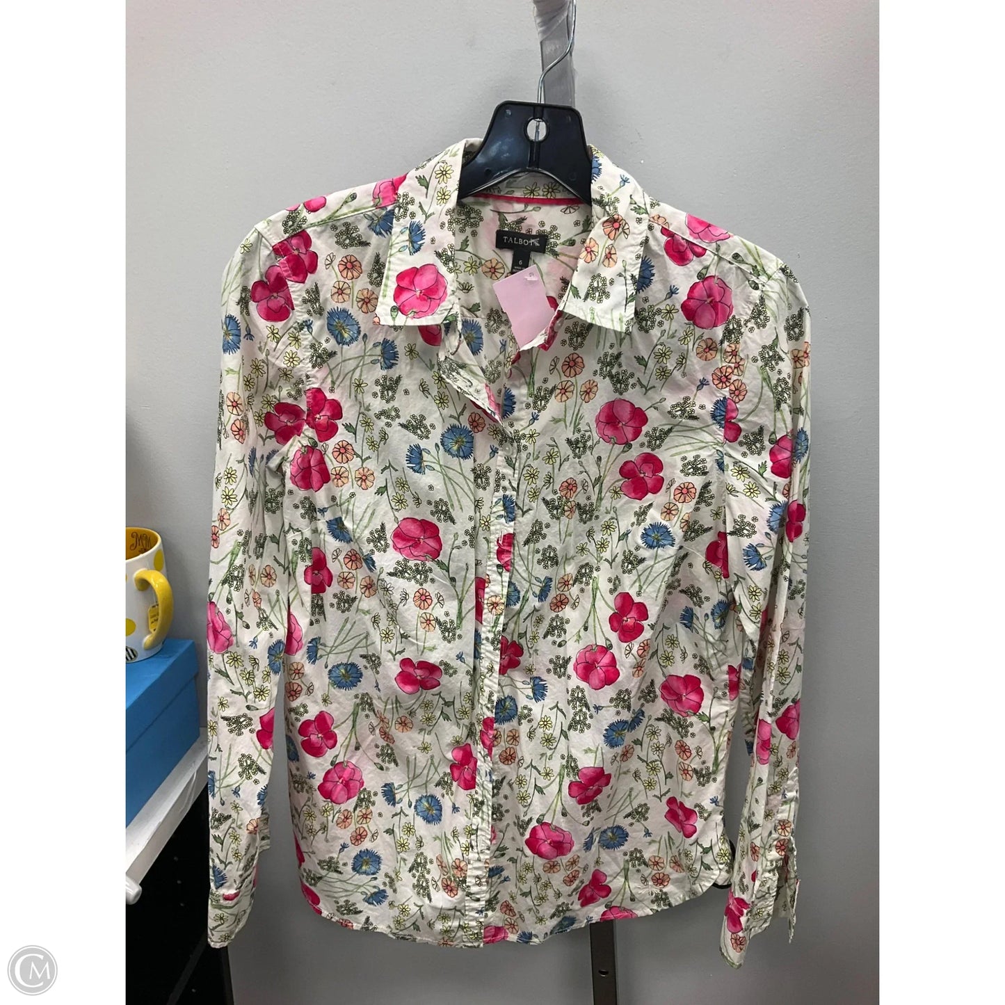 Top Long Sleeve By Talbots In Floral Print, Size: 6
