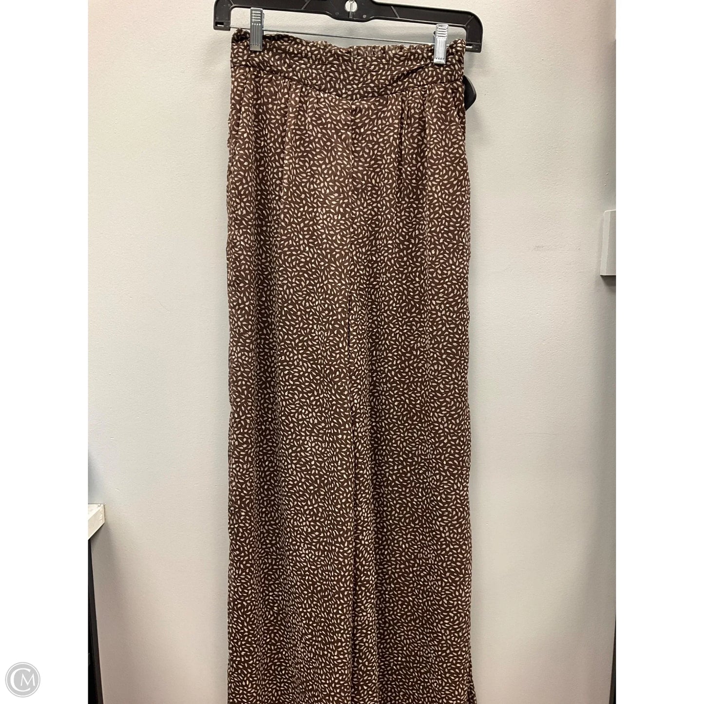 Pants Wide Leg By H&m In Brown & Cream, Size: 2