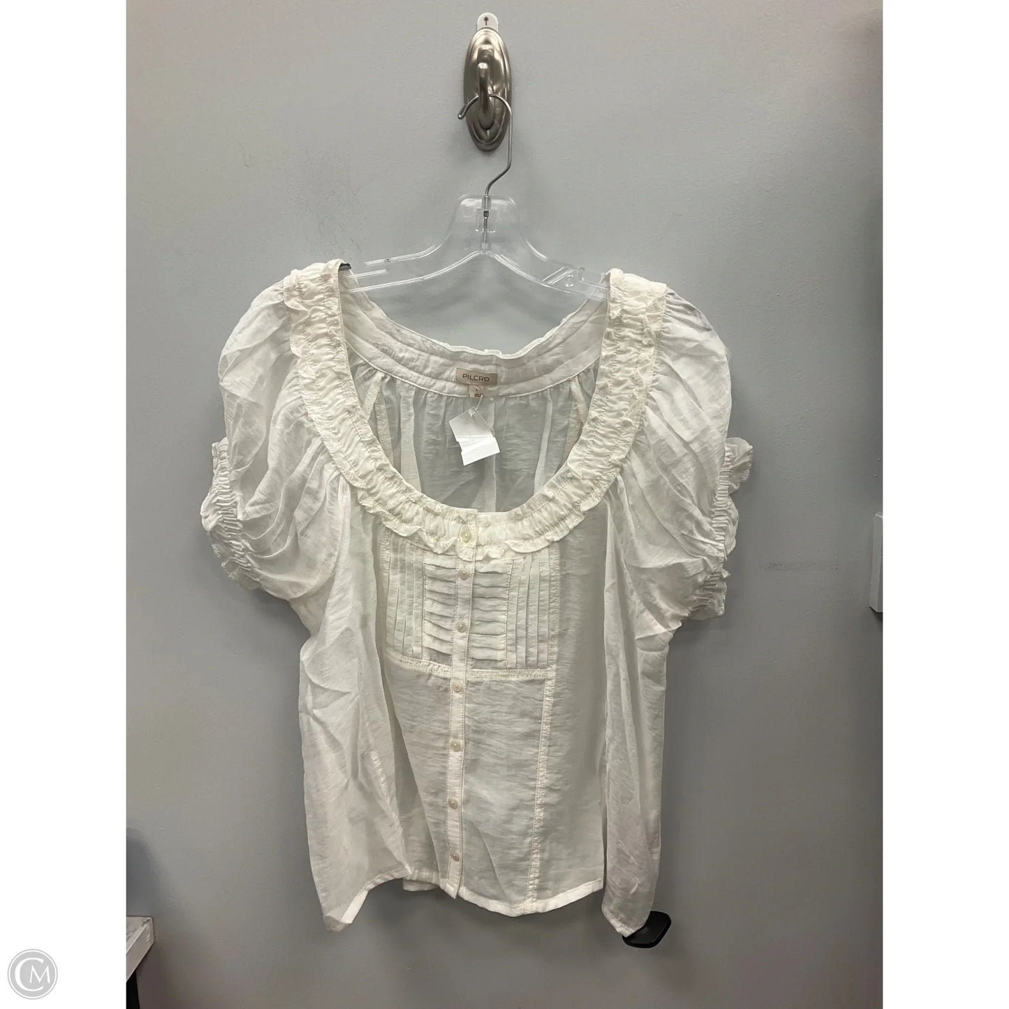 Top Short Sleeve By Pilcro In White, Size: L