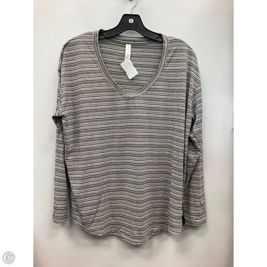 Top Long Sleeve By Athleta In Striped Pattern, Size: L