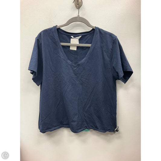 Top Short Sleeve Basic By Athleta In Navy, Size: L
