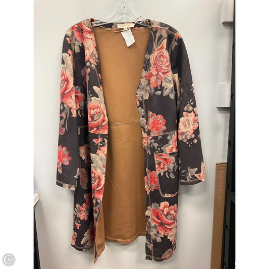 Cardigan By Solitaire In Floral Print, Size: M
