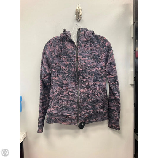 Athletic Jacket By Lululemon In Black & Purple, Size: 6