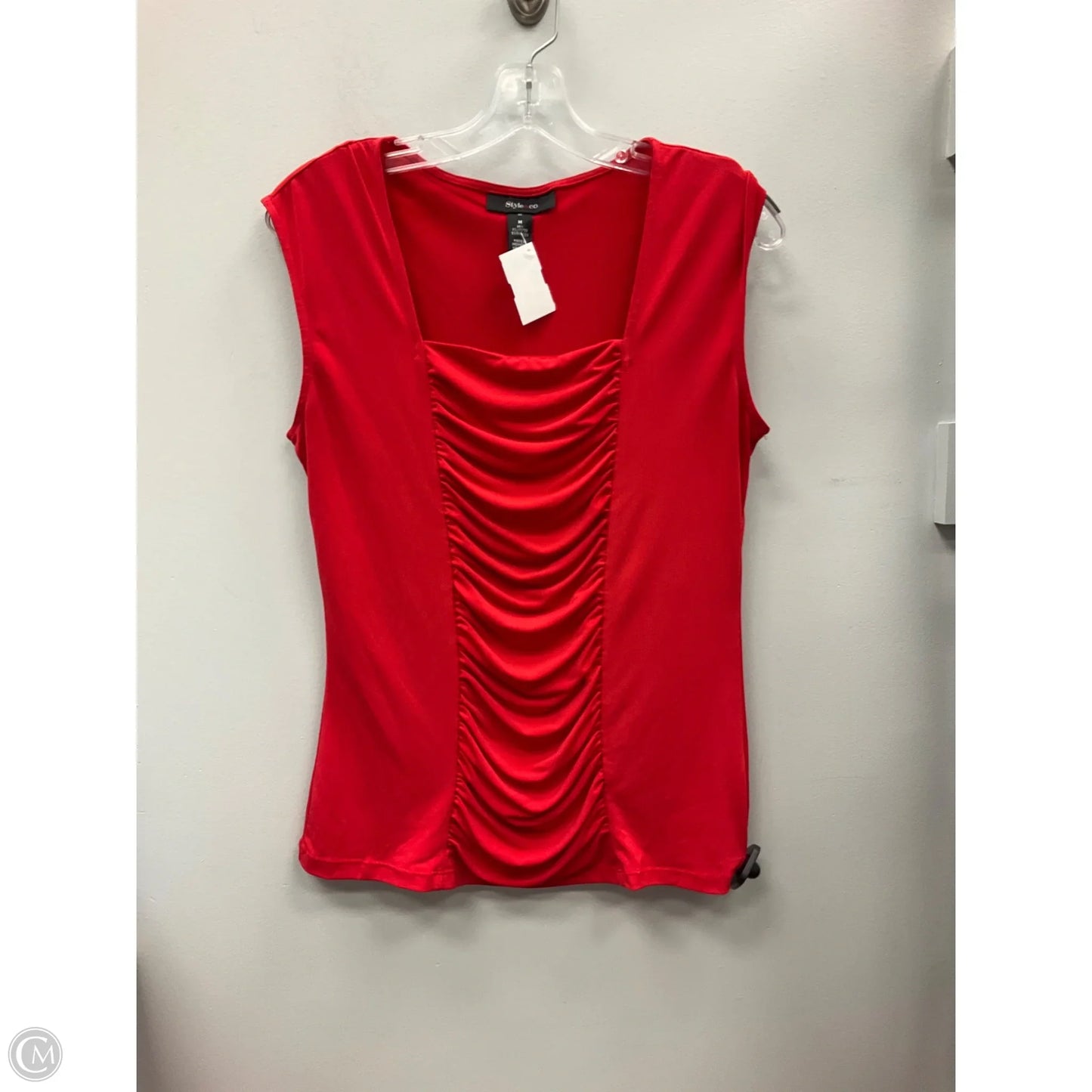 Top Sleeveless By Style And Company In Red, Size: M