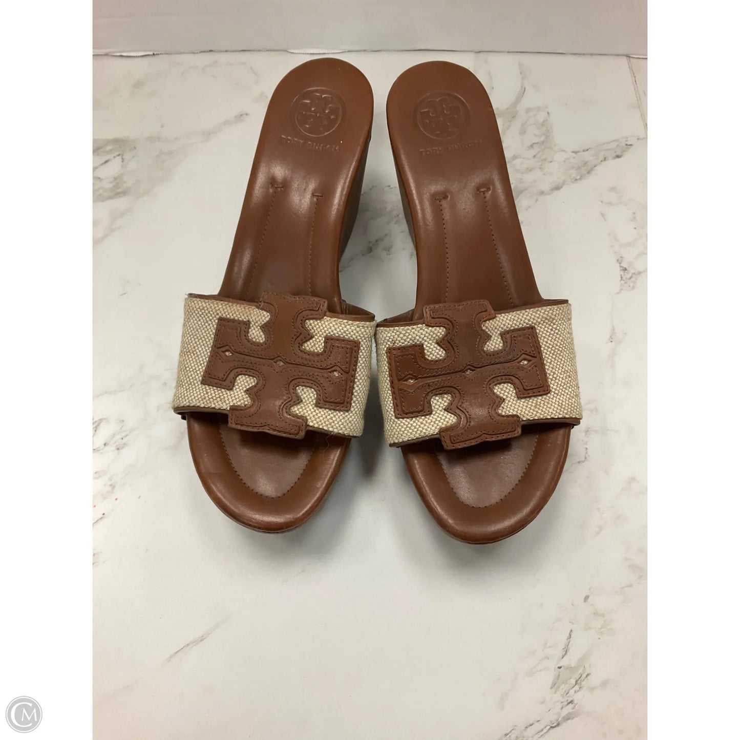 Sandals Designer By Tory Burch In Tan, Size: 9