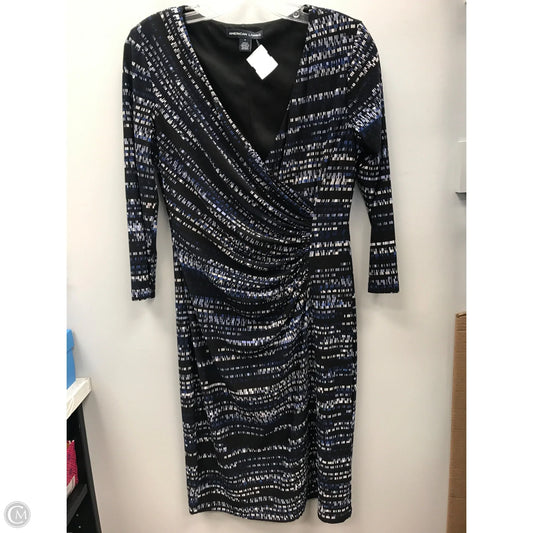 Dress Casual Midi By American Living In Black & Blue, Size: 6