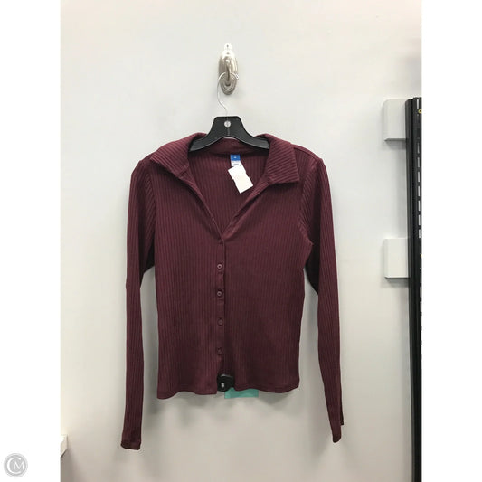 Top Long Sleeve By Old Navy In Maroon, Size: M