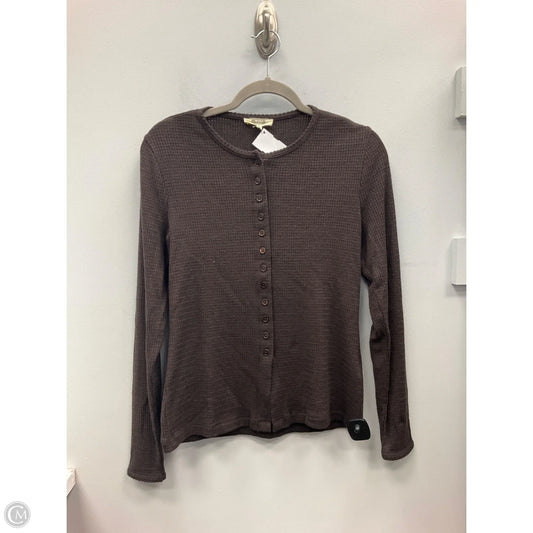 Top Long Sleeve By Madewell In Brown, Size: L