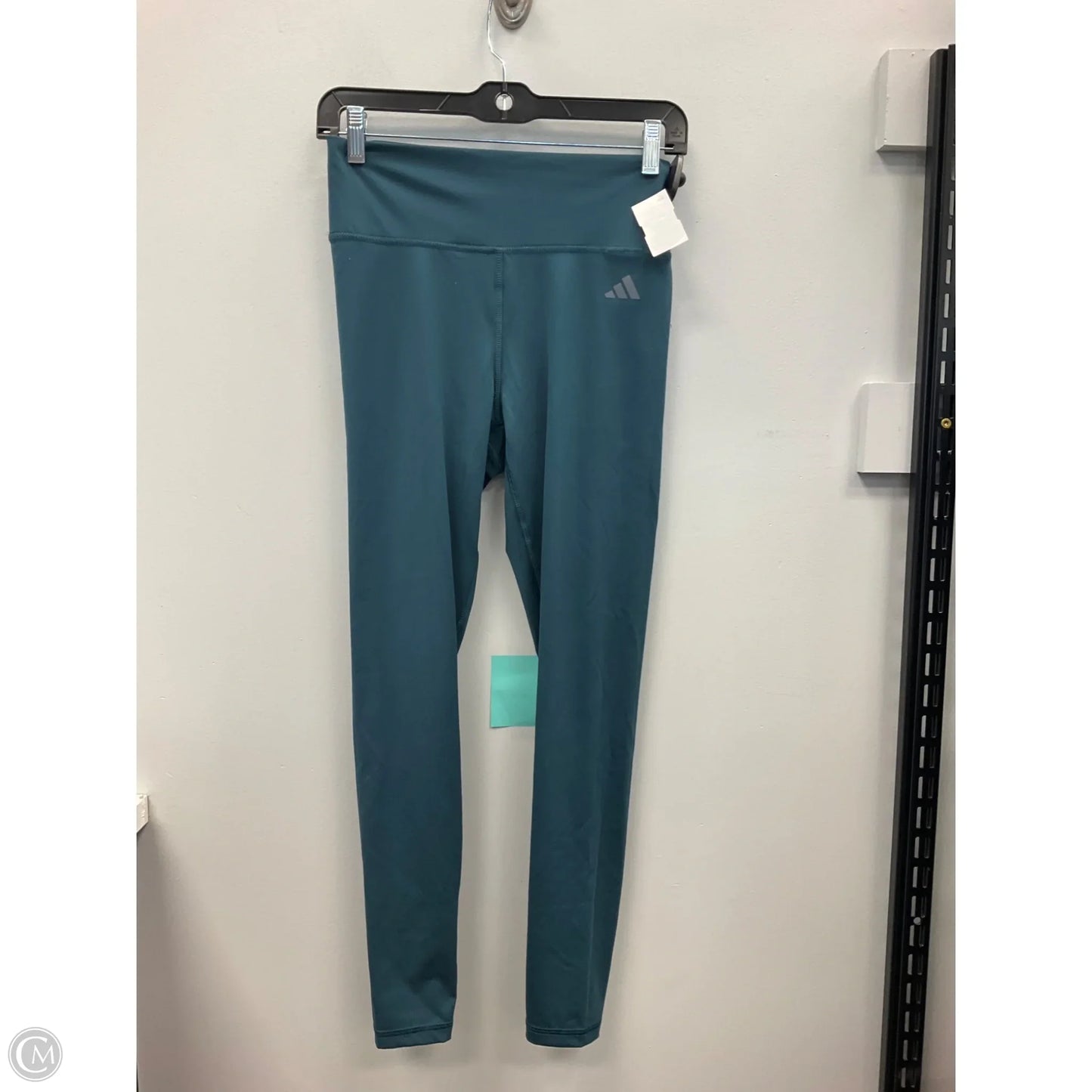Athletic Leggings By Adidas In Teal, Size: M