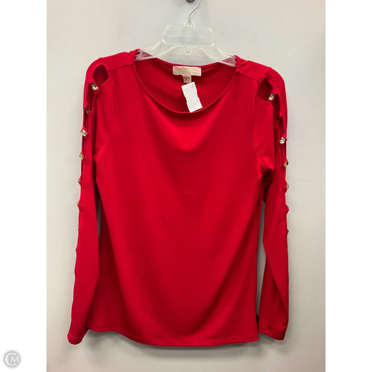 Top Long Sleeve By Michael By Michael Kors In Red, Size: S