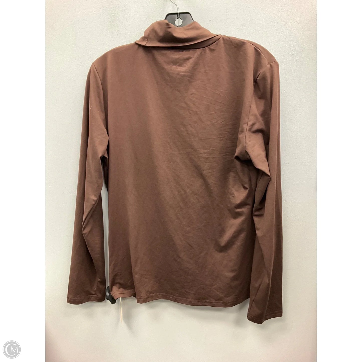 Top Long Sleeve Basic By Ekouaer In Brown, Size: L