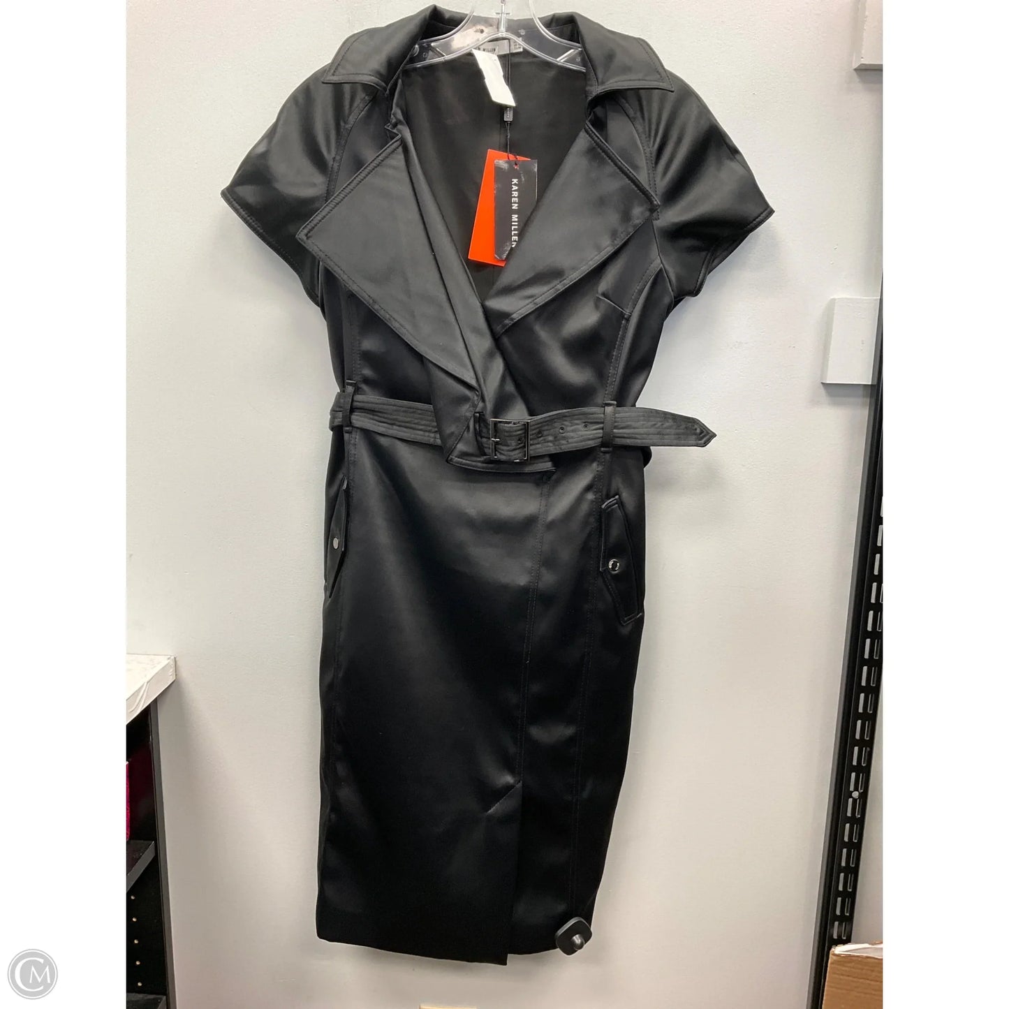 Dress Casual Midi By Karen Millen In Black, Size: 12