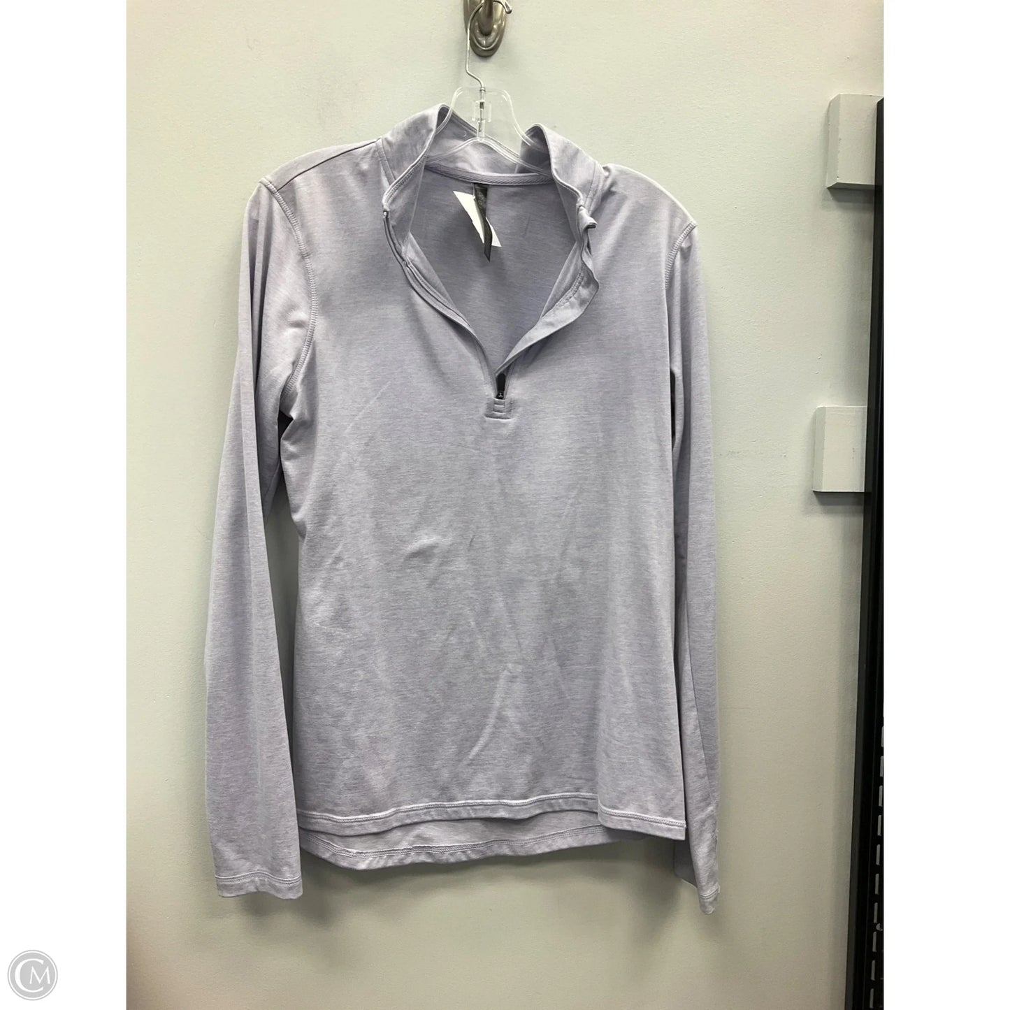 Athletic Top Long Sleeve Collar By Gaiam In Purple, Size: L