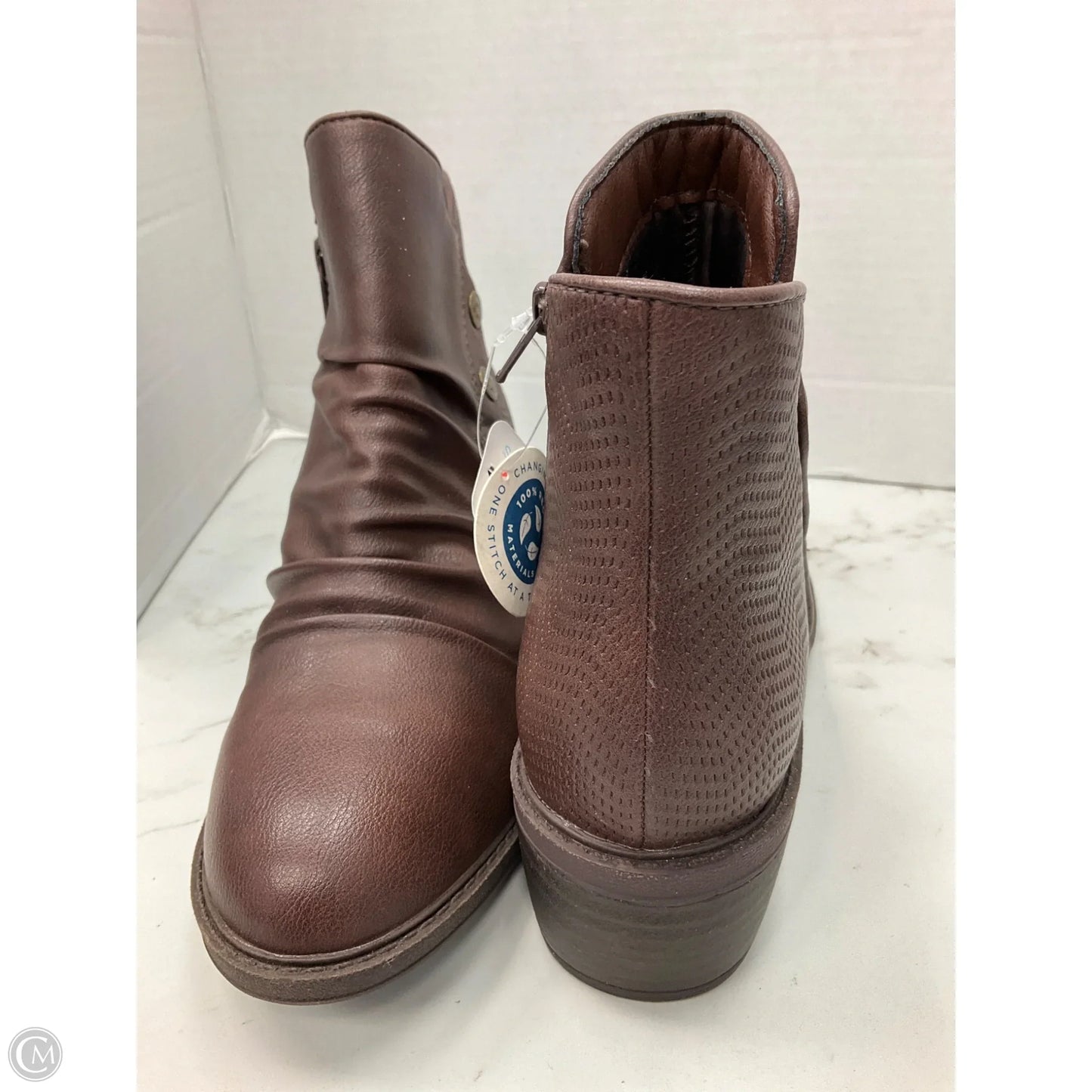 Boots Ankle Heels By Bare Traps In Brown, Size: 8
