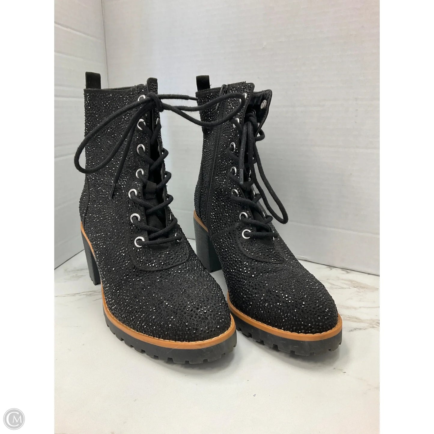 Boots Ankle Heels By Inc In Black, Size: 8