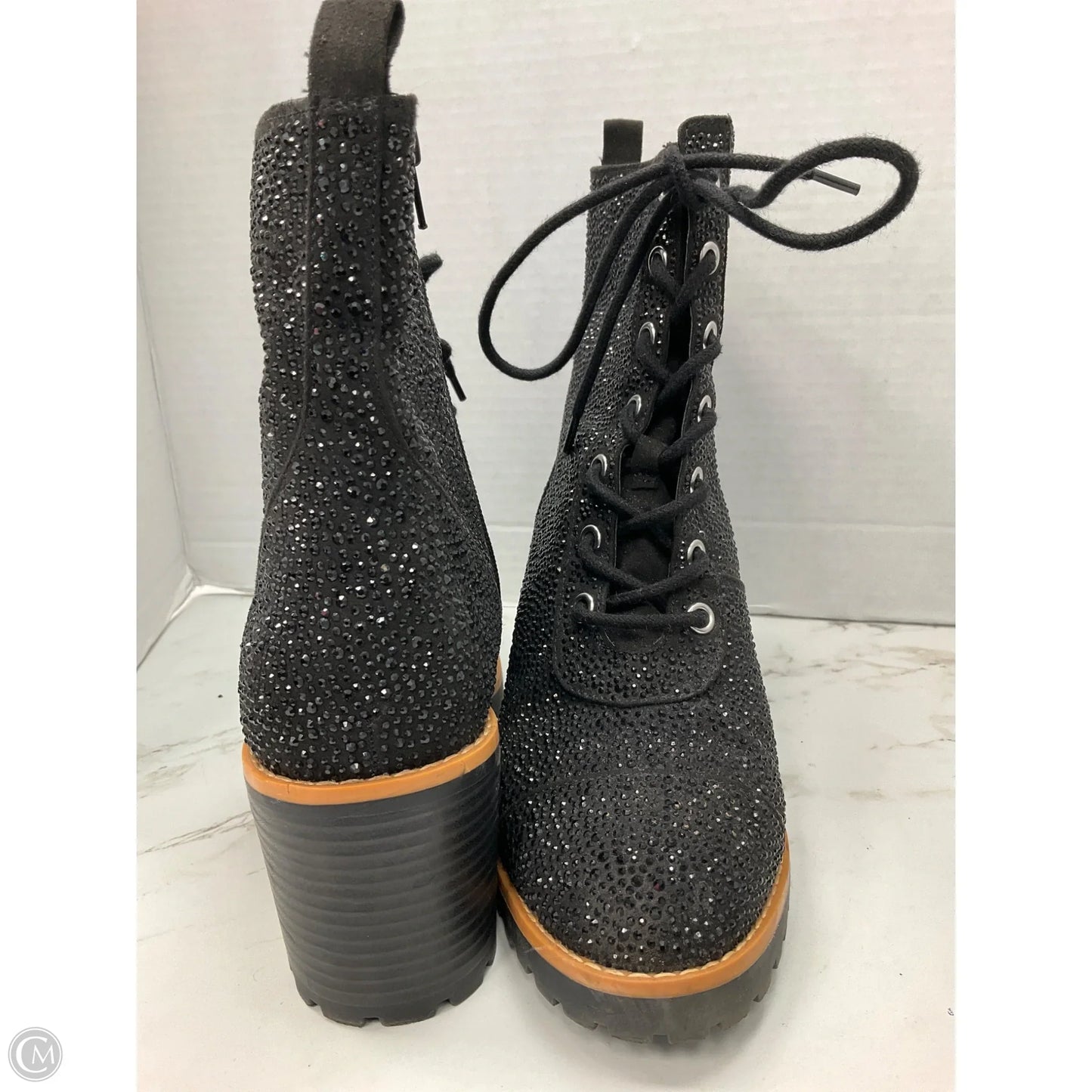 Boots Ankle Heels By Inc In Black, Size: 8