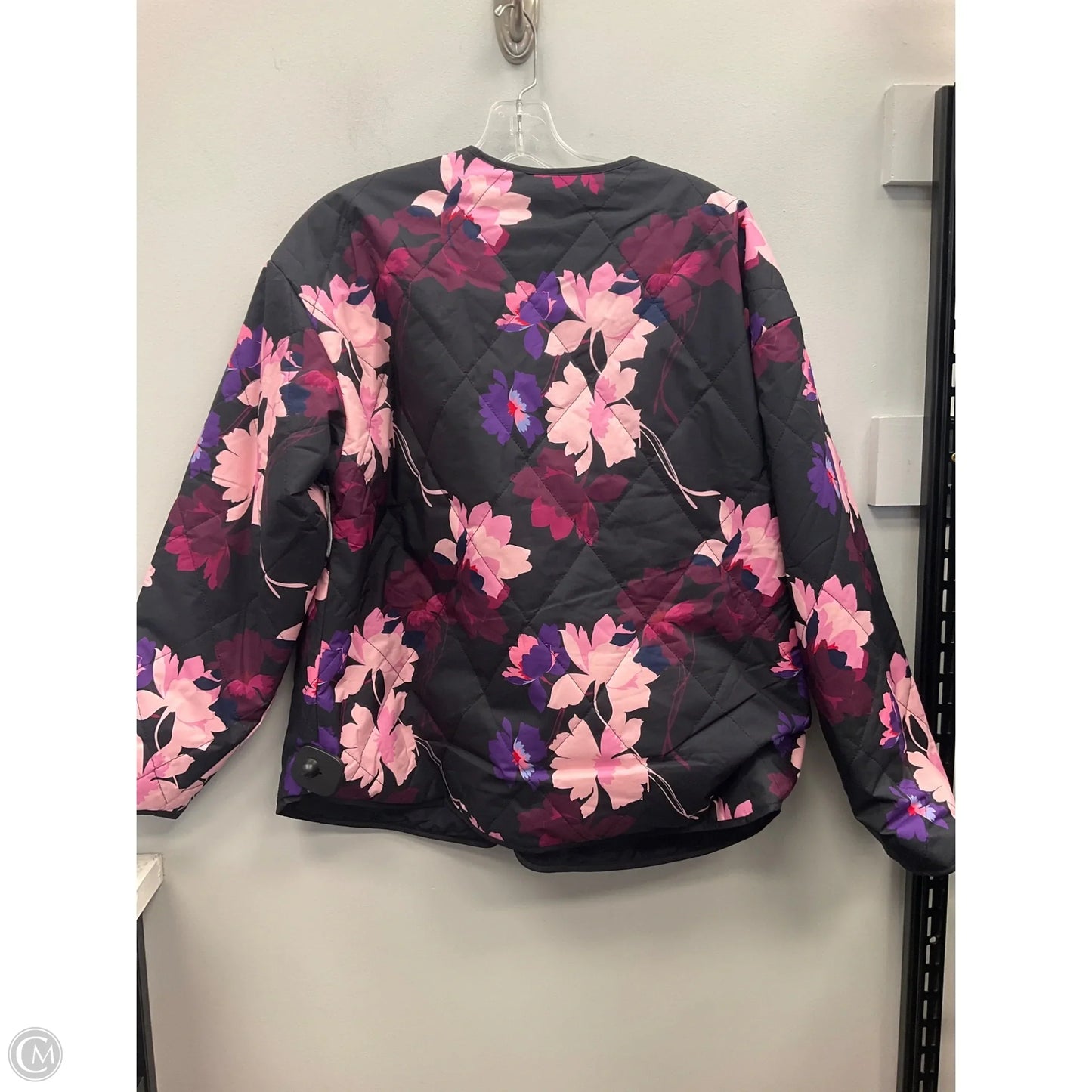 Jacket Puffer & Quilted By Liz Claiborne In Floral Print, Size: M