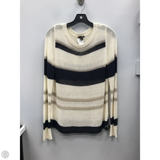 Top Long Sleeve By Ann Taylor In Striped Pattern, Size: M