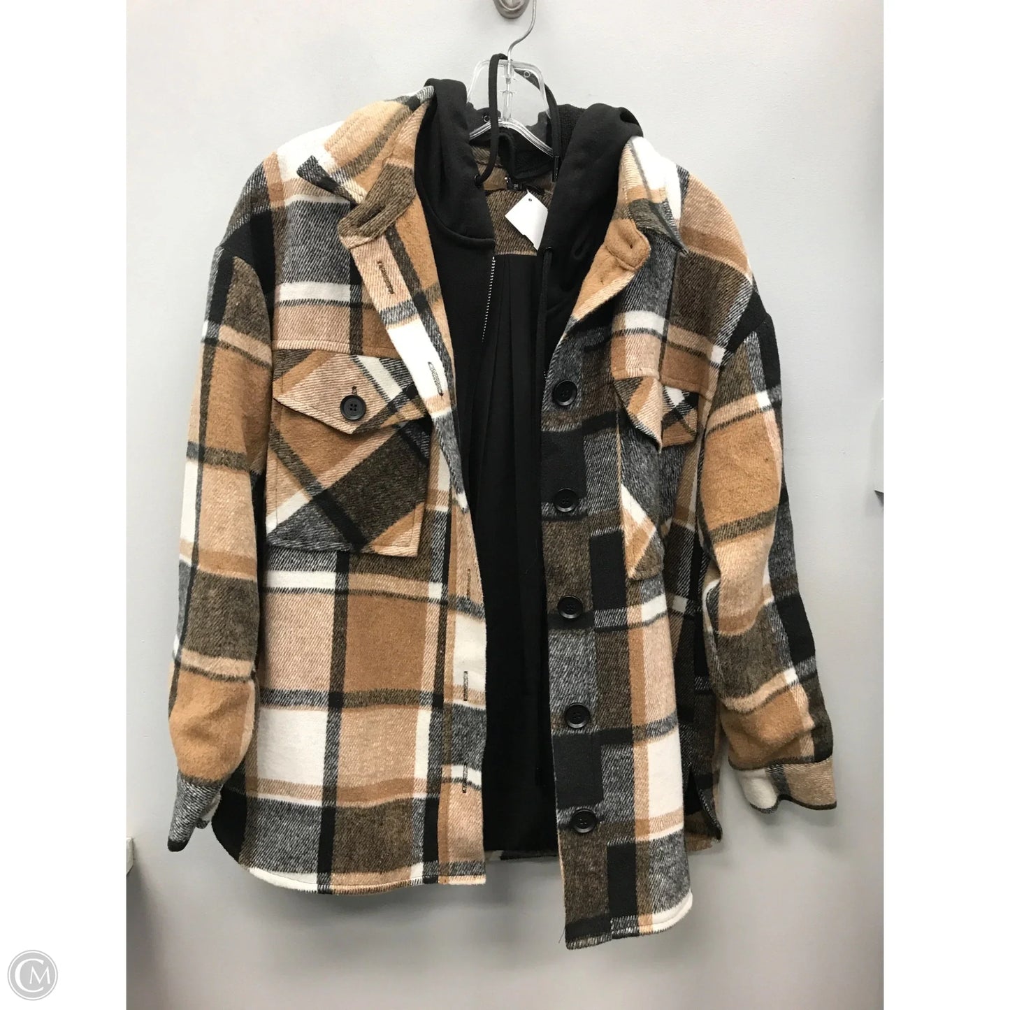 Jacket Other By Cmb In Plaid Pattern, Size: S