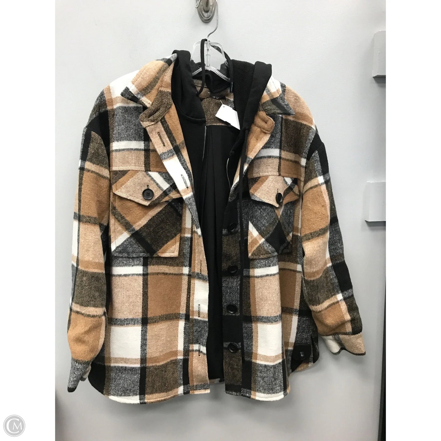 Jacket Other By Cmb In Plaid Pattern, Size: S