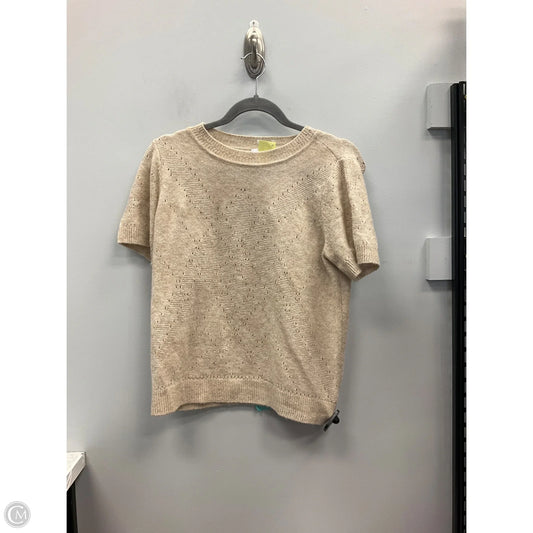 Top Short Sleeve By Liz Claiborne In Cream, Size: S
