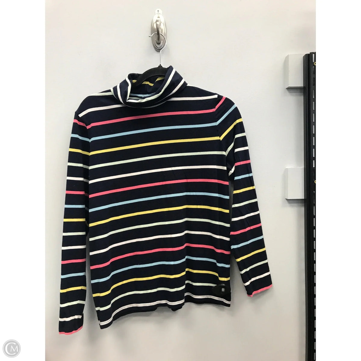 Top Long Sleeve By Talbots In Striped Pattern, Size: L