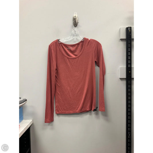 Top Long Sleeve Basic By Loft In Mauve, Size: M