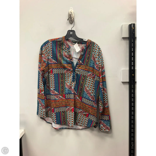 Top Long Sleeve By Clothes Mentor In Multi-colored, Size: M