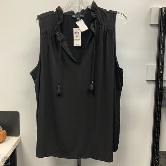 Top Sleeveless By Inc In Black, Size: 3x